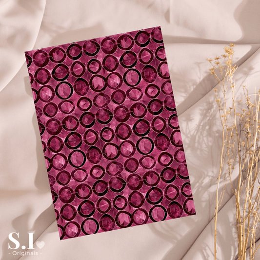 Transfer Paper – Burgundy Love | Voor Polymeer Klei - Water Transfer Paper - 0925 - 008 - S.I. Originals