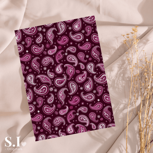 Transfer Paper – Burgundy Love | Voor Polymeer Klei - Water Transfer Paper - 0925 - 010 - S.I. Originals