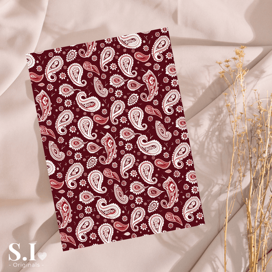 Transfer Paper – Burgundy Love | Voor Polymeer Klei - Water Transfer Paper - 0925 - 011 - S.I. Originals