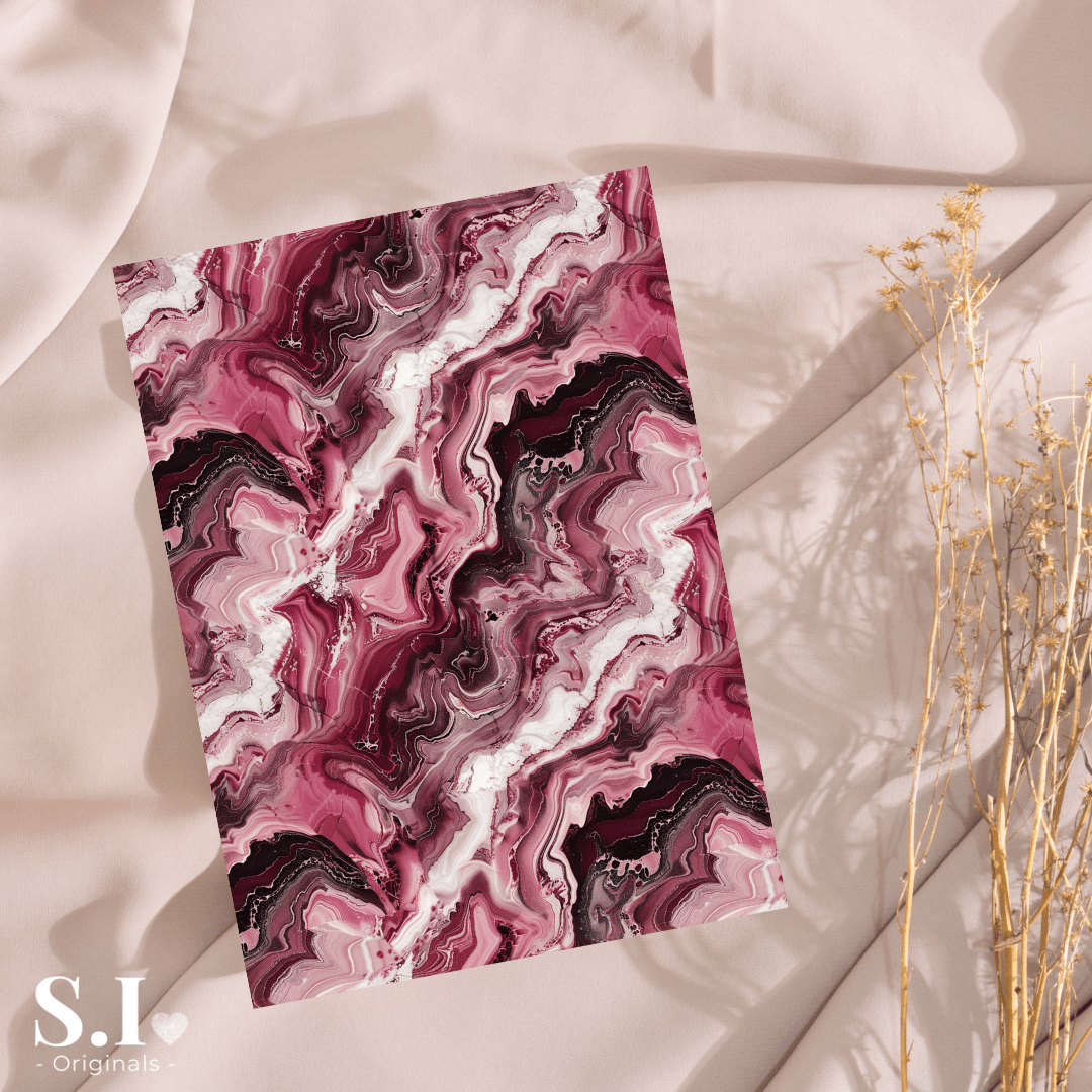 Transfer Paper - Burgundy Love | Voor Polymeer Klei - Water Transfer Paper - 0925 - 092 - S.I. Originals
