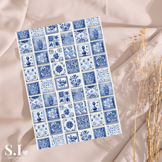 Transfer Paper – Delft Blue | Voor Polymeer Klei - Water Transfer Paper - 0925 - 012 - S.I. Originals