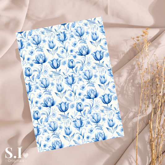 Transfer Paper – Delft Blue | Voor Polymeer Klei - Water Transfer Paper - 0925 - 014 - S.I. Originals