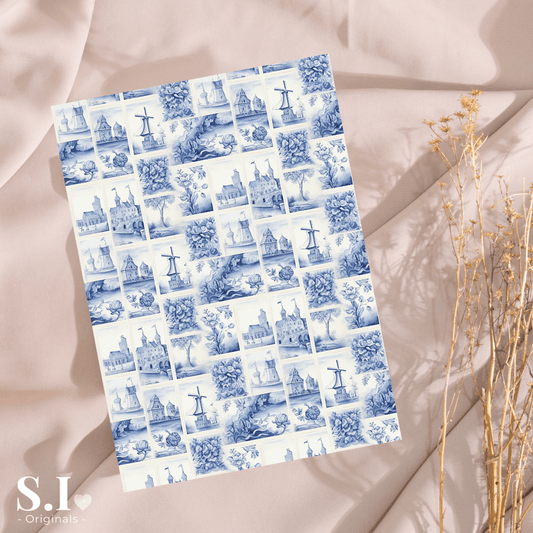 Transfer Paper – Delft Blue | Voor Polymeer Klei - Water Transfer Paper - 0925 - 015 - S.I. Originals