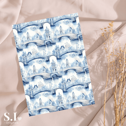 Transfer Paper – Delft Blue | Voor Polymeer Klei - Water Transfer Paper - 0925 - 018 - S.I. Originals