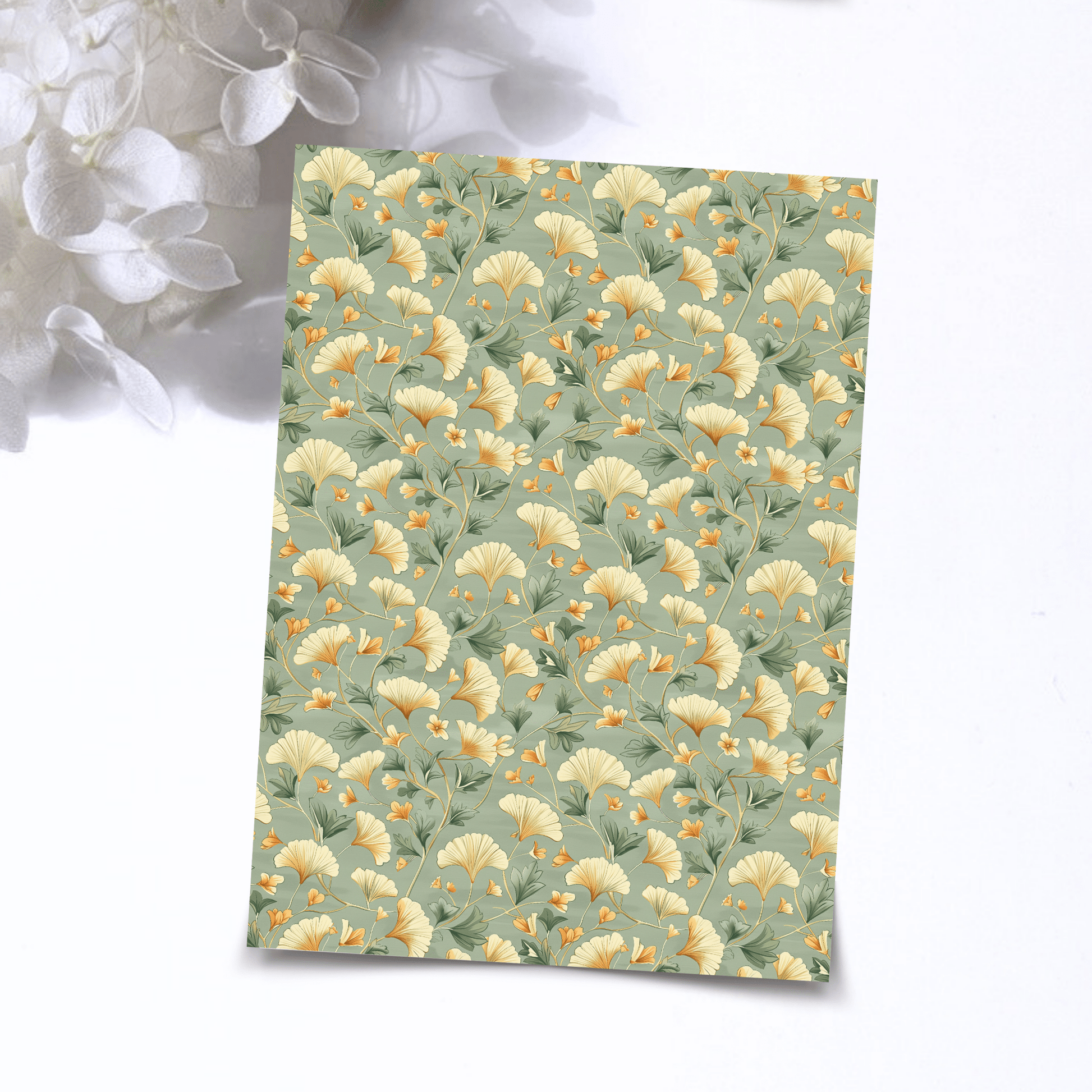 Transfer Paper – Ginkgo | Voor Polymeer Klei - Water Transfer Paper - 317 - S.I. Originals