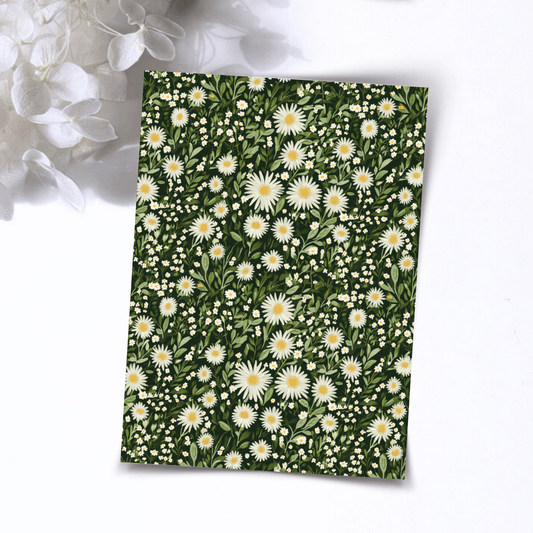 Transfer Paper – Green Florals | Voor Polymeer Klei - Water Transfer Paper - 204 - S.I. Originals