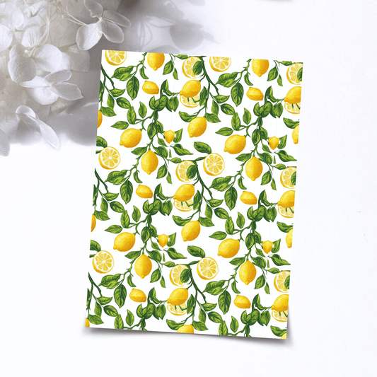 Transfer Paper - Lemons | Voor Polymeer Klei - Water Transfer Paper - 06-002 - S.I. Originals