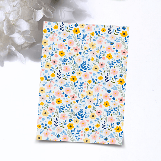 Transfer Paper – Retro Floral | Voor Polymeer Klei - Water Transfer Paper - 267 - S.I. Originals