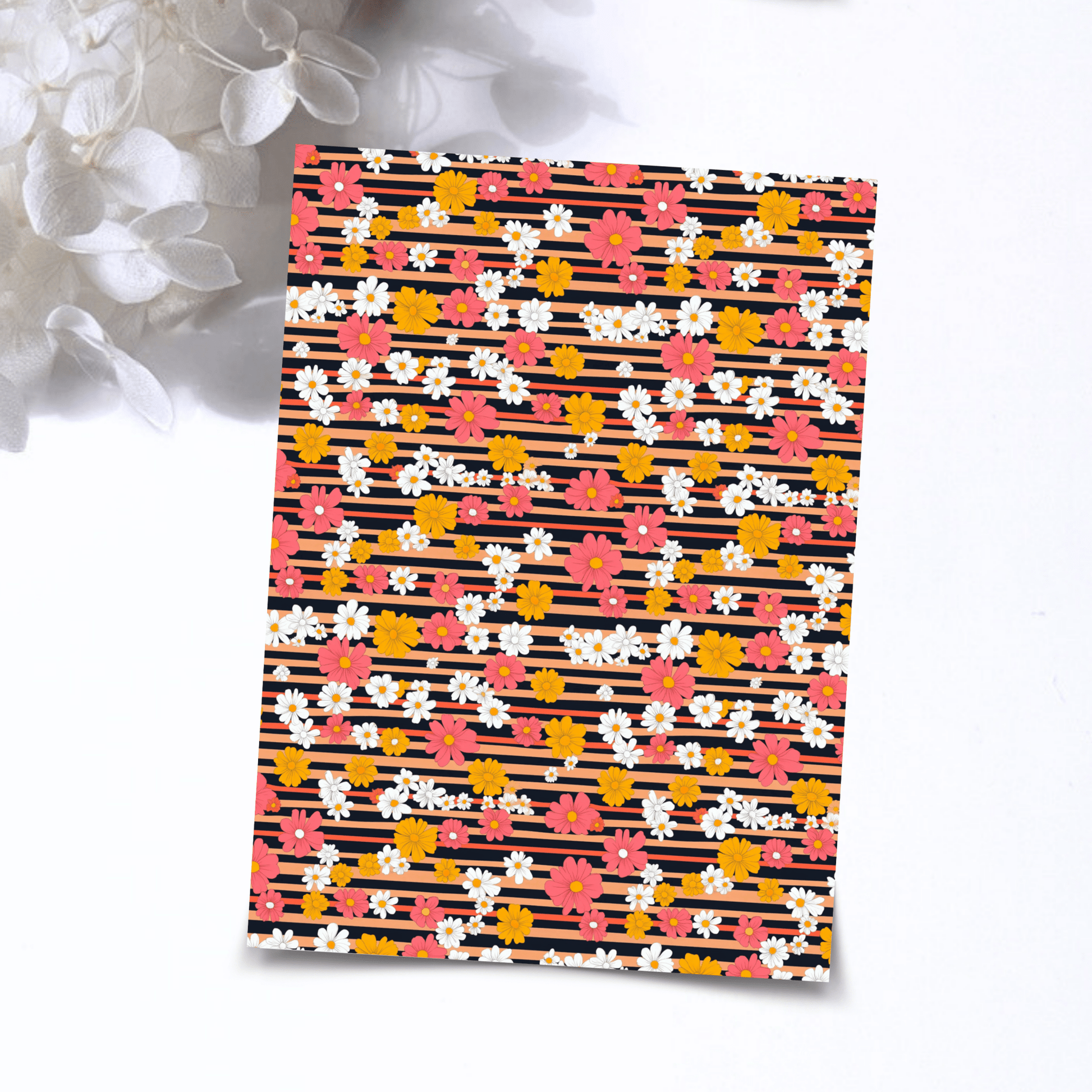 Transfer Paper – Retro Floral | Voor Polymeer Klei - Water Transfer Paper - 268 - S.I. Originals