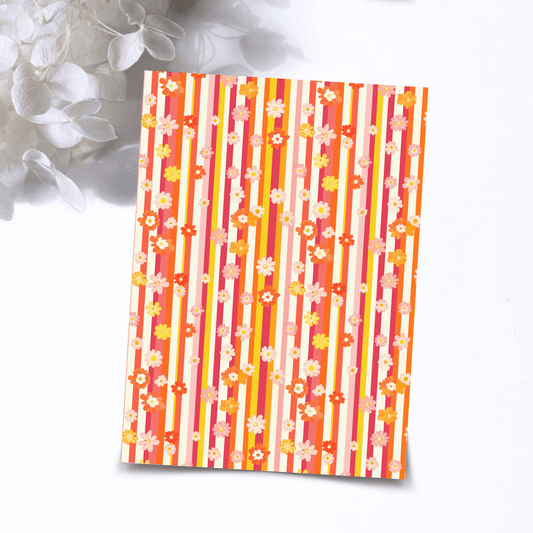 Transfer Paper – Retro Floral | Voor Polymeer Klei - Water Transfer Paper - 272 - S.I. Originals