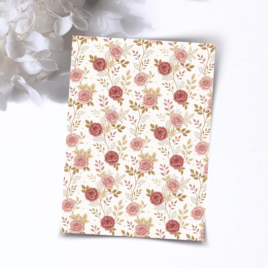 Transfer Paper – Vintage Roses | Voor Polymeer Klei - Water Transfer Paper - 234 - S.I. Originals