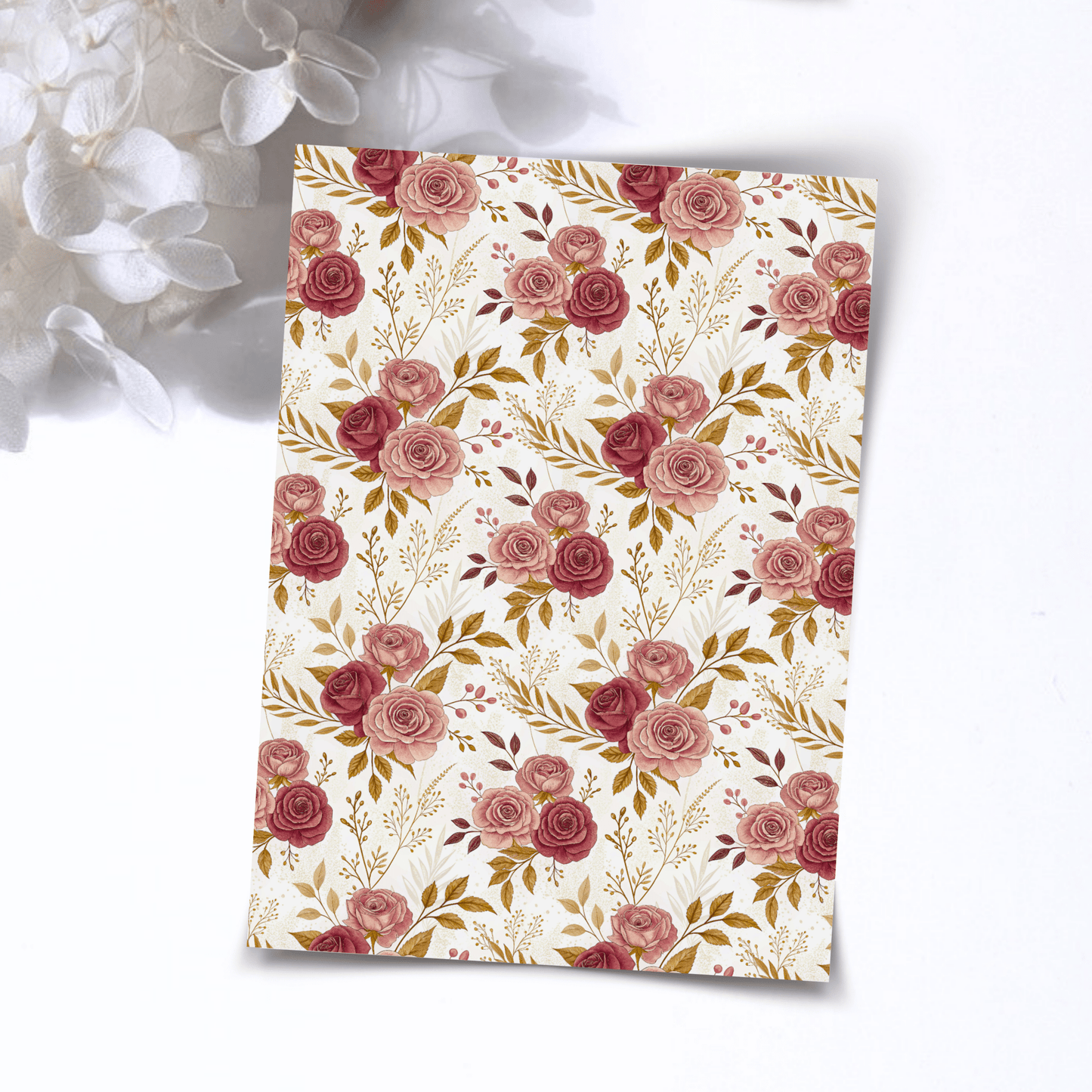 Transfer Paper – Vintage Roses | Voor Polymeer Klei - Water Transfer Paper - 238 - S.I. Originals