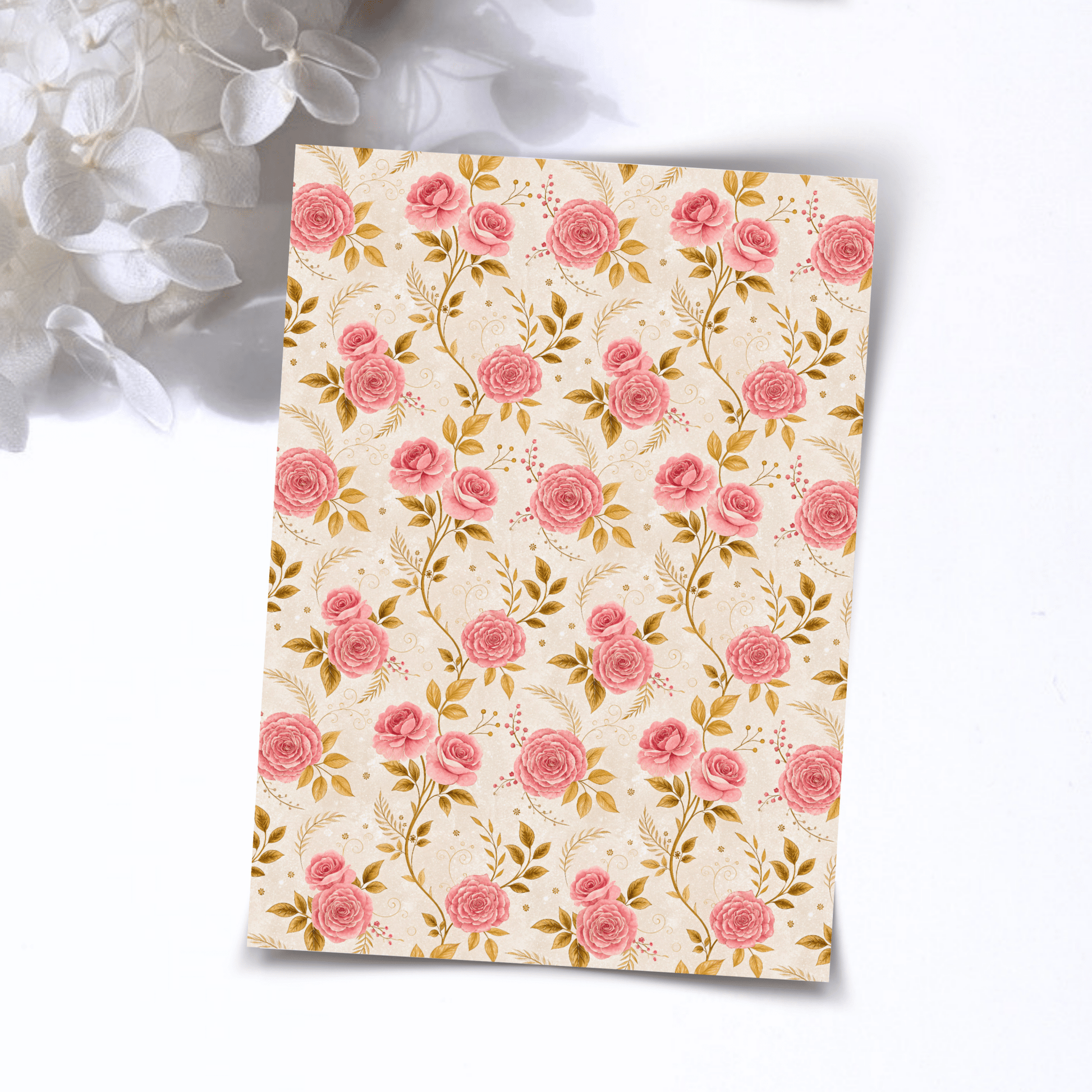 Transfer Paper – Vintage Roses | Voor Polymeer Klei - Water Transfer Paper - 240 - S.I. Originals