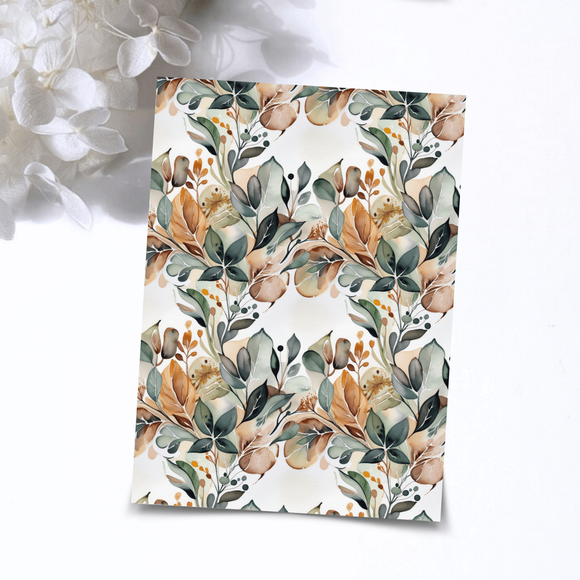 Transfer Paper – Watercolor Botanical | Voor Polymeer Klei - Water Transfer Paper - 280 - S.I. Originals