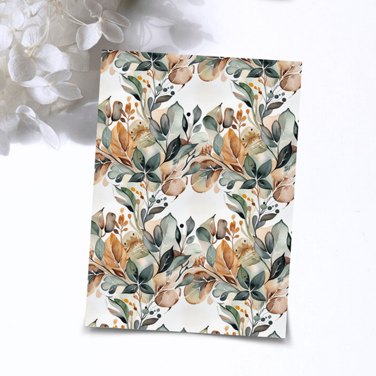 Transfer Paper – Watercolor Botanical | Voor Polymeer Klei - Water Transfer Paper - 280 - S.I. Originals