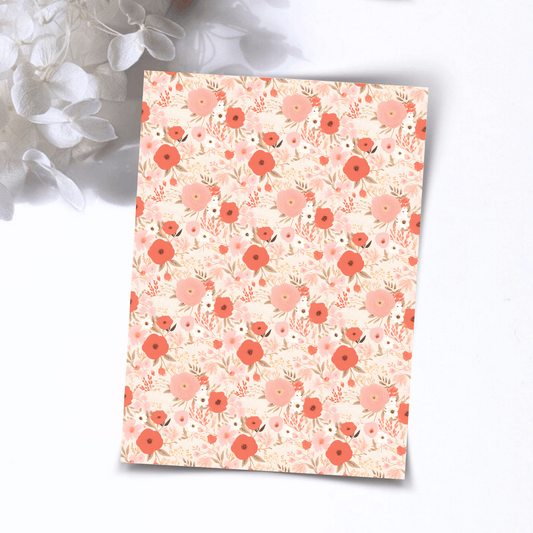 Transfer Paper – Watercolor Roses | Voor Polymeer Klei - Water Transfer Paper - 120 - S.I. Originals
