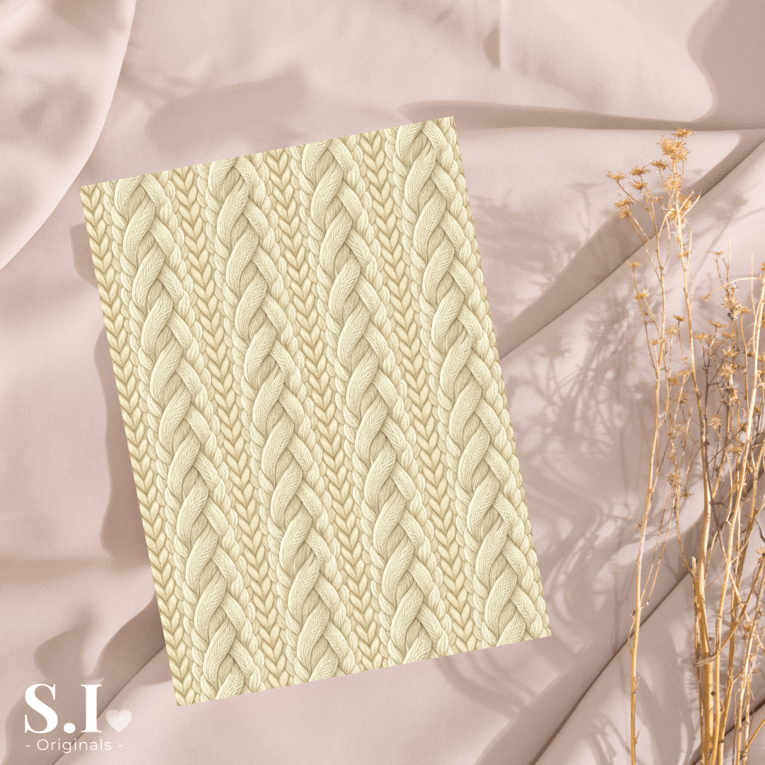 Transfer Paper - Winter Knit | Voor Polymeer Klei - Water Transfer Paper - 2510 - 106 - S.I. Originals