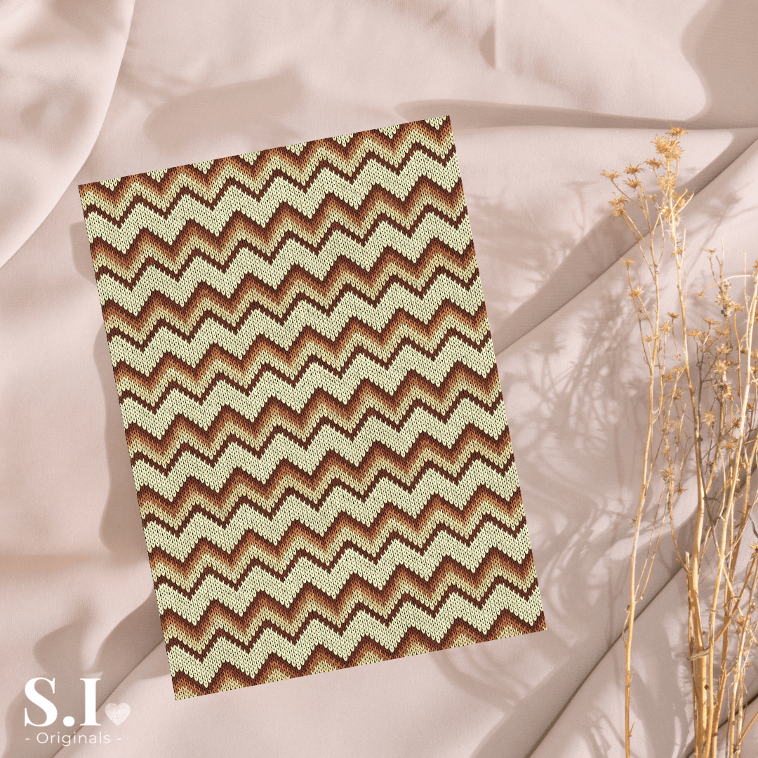 Transfer Paper - Winter Knit | Voor Polymeer Klei - Water Transfer Paper - 2510 - 109 - S.I. Originals