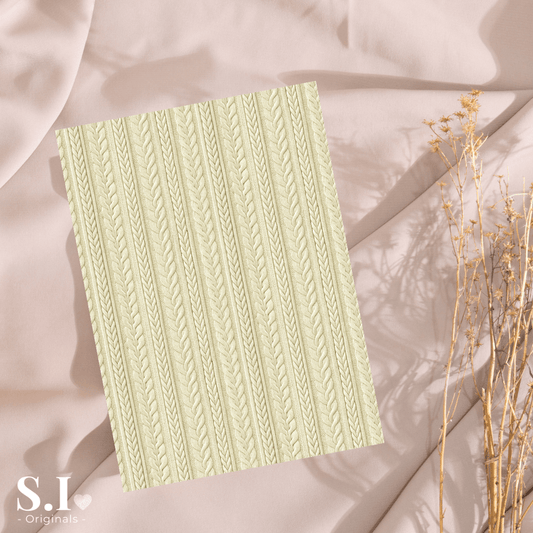 Transfer Paper - Winter Knit | Voor Polymeer Klei - Water Transfer Paper - 2510 - 110 - S.I. Originals