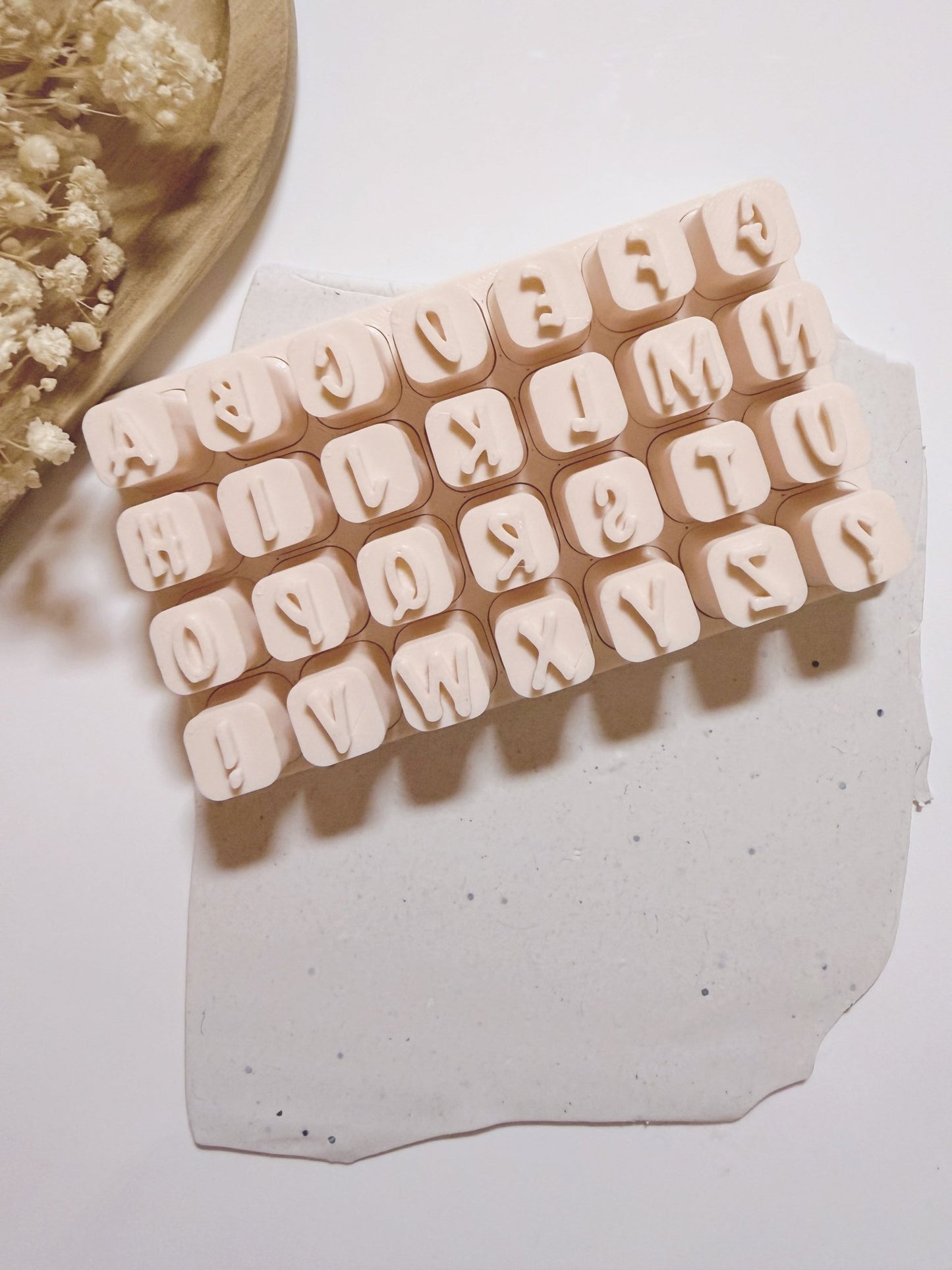 Uppercase alphabet stamps with case - S.I. Originals