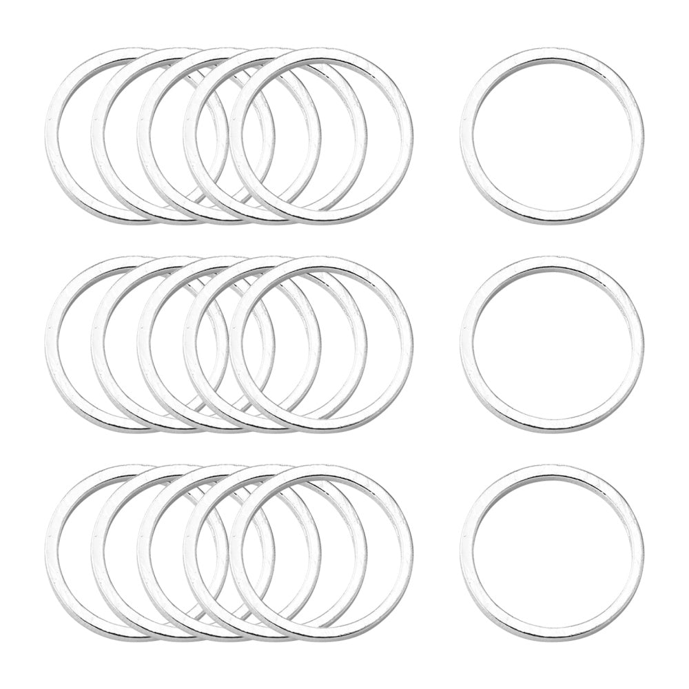 Zilverkleurige Messing Verbindingsringen – 10x1mm (per stuk) - S.I. Originals