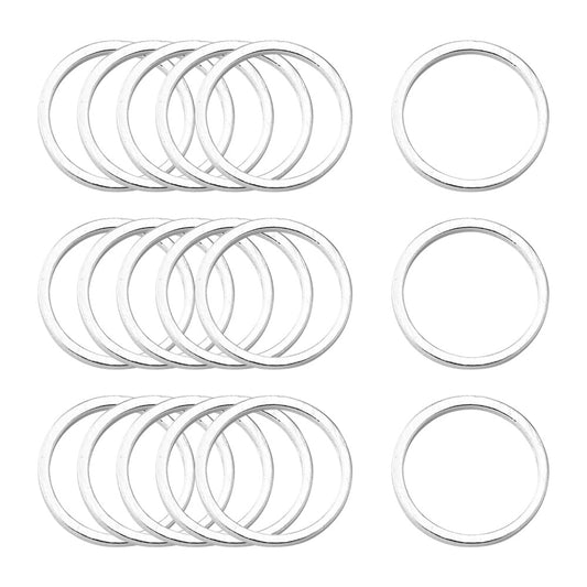 Zilverkleurige Messing Verbindingsringen – 10x1mm (per stuk) - S.I. Originals